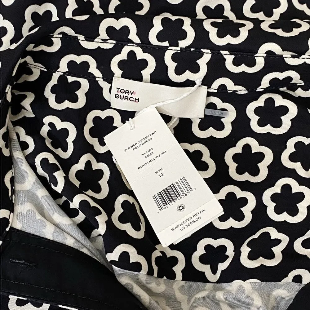 Tory Burch floral-print midi shirtdress size 12